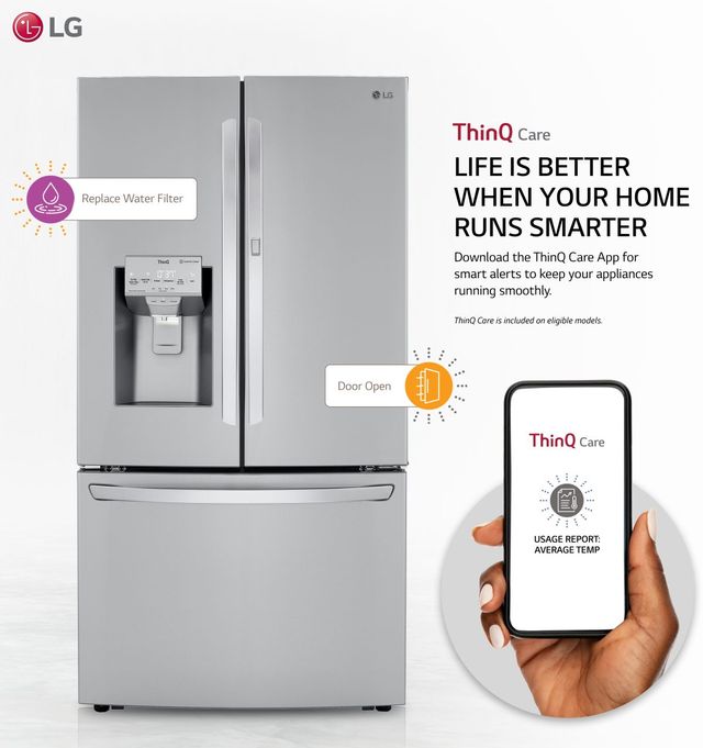 LG 29.7 Cu. Ft. PrintProof™ Stainless Steel French Door Refrigerator 12