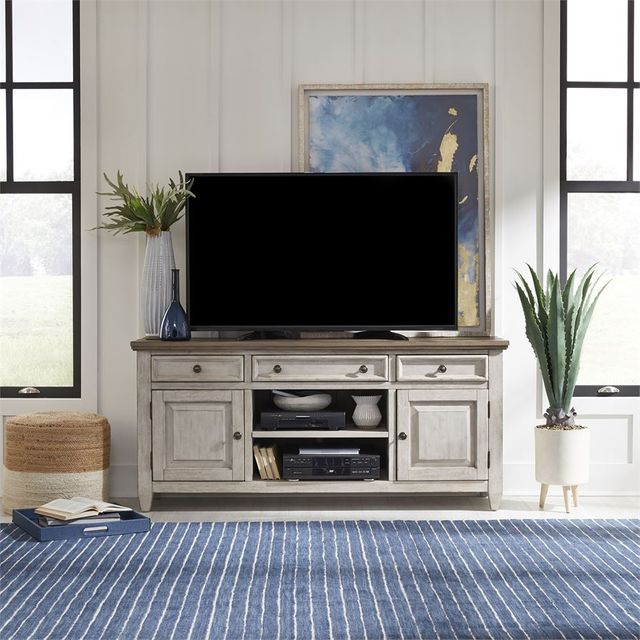 Liberty Furniture Heartland Antique White 66Inch Tile TV Console-4