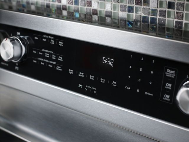 KitchenAid® 30" Stainless Steel Free Standing Electric Double Oven Range 9