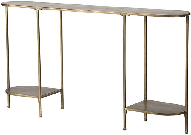 A & B Home Bronze Oval Console Table-0