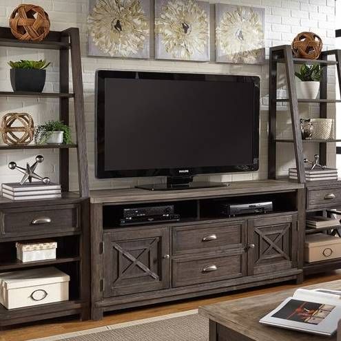 Liberty Heatherbrook Ash/Charcoal Entertainment Center With Piers 8