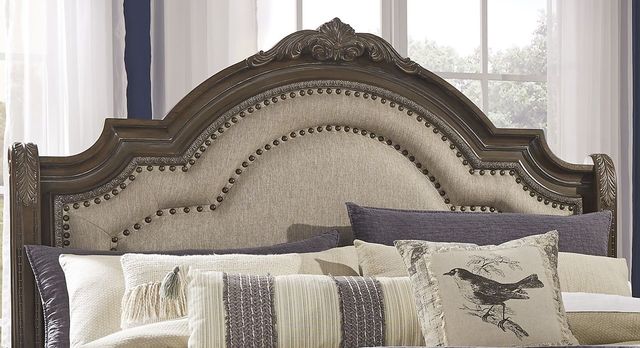 Signature Design by Ashley® Charmond Brown King/California King Upholstered Sleigh Headboard 1