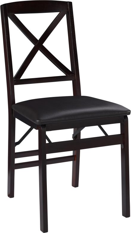 Linon triena x discount back folding stool