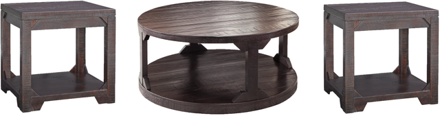 Signature Design by Ashley® Rogness 3-Piece Rustic Brown Living Room Table Set