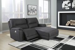 Signature Design by Ashley® Henefer Midnight 2-Piece Power Reclining Sectional with Chaise