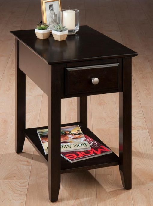 Espresso Casual Chairside End Table-1