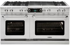 Capital Cooking Connoisseurian Series 60" Stainless Steel Pro Style Dual Fuel Range 