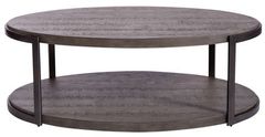 Liberty Furniture Modern View Gauntlet Gray Oval Cocktail Table