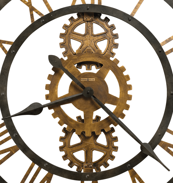 Howard Miller® Crosby 30" Diameter Warm Gray Wrought Iron Wall Clock-1