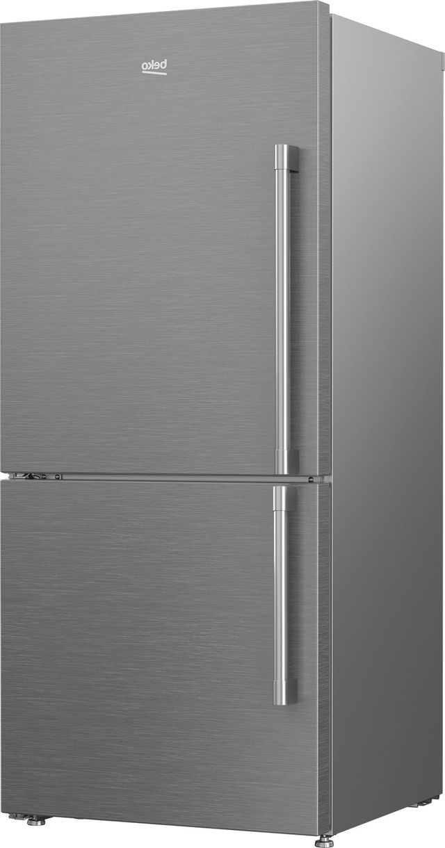 Beko 30 in. 16.2 Cu. Ft. Fingerprint Free Stainless Steel Counter Depth Bottom Freezer Refrigerator-1