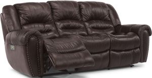Flexsteel® Town Barolo Power Recliner Sofa with Power Headrests
