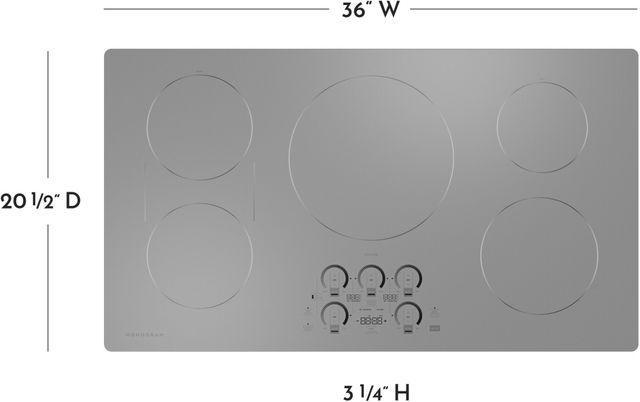 Monogram® 36" Silver Induction Cooktop 10