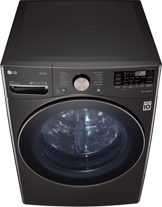 LG Black Stainless Steel Front Load Laundry Pair 16