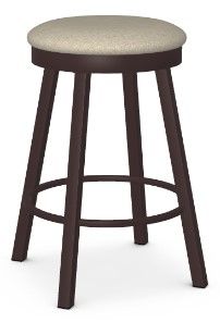 Amisco Customizable Connor Upholstered Swivel Counter Stool