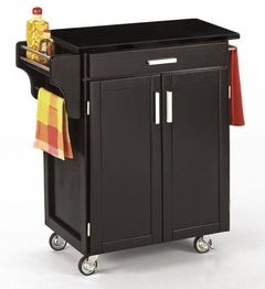 homestyles® Cuisine Cart Black/Black Granite Kitchen Cart