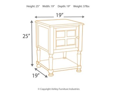 Signature Design by Ashley® Mirimyn White Chair Side End Table 4