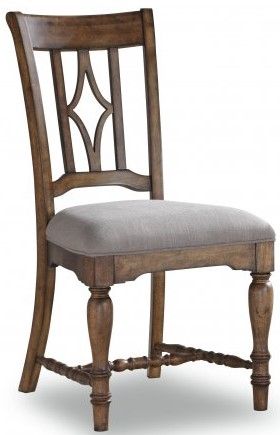 Flexsteel® Plymouth® Distressed Medium Brown Upholstered Dining Chair 0