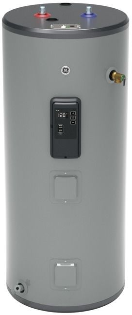 GE® 40 Gallon Diamond Gray Smart Short Electric Water Heater
