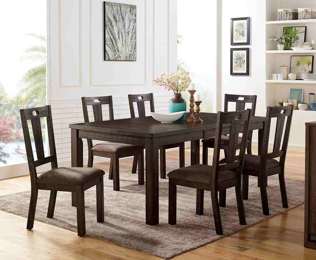 Furniture of America® Brinley 7-Piece Walnut/Ash Brown Dining Table Set ...