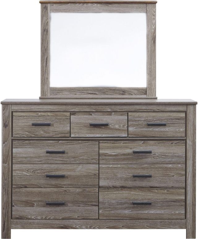 Signature Design by Ashley® Zelen Warm Gray Dresser and Mirror-1