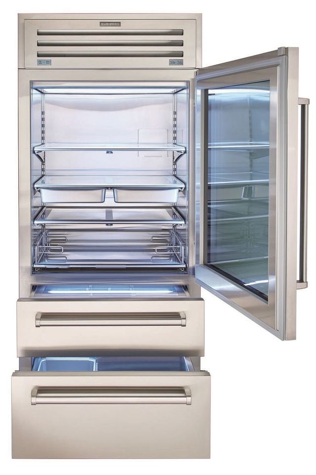 Sub-Zero® PRO Series 22.7 Cu. Ft. Stainless Steel Bottom Freezer Refrigerator-1