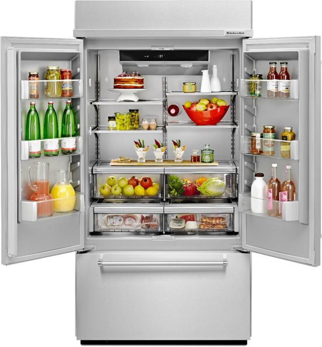 KitchenAid® 24.2 Cu. Ft. Stainless Steel Built In French Door Refrigerator 2
