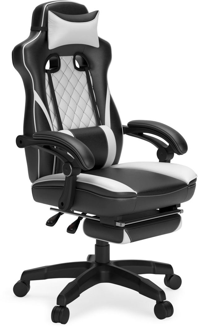 Signature Design by Ashley® Lynxtyn Black/White Home Office Swivel Desk Chair-0