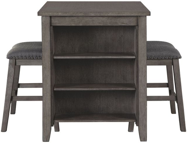 Signature Design by Ashley® Caitbrook 3-Piece Gray Counter Height Dining Table Set 2