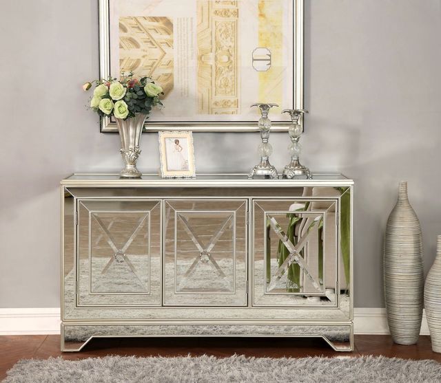 Accents by Andy Stein™ Prospect Metallic Gold Media Credenza-3