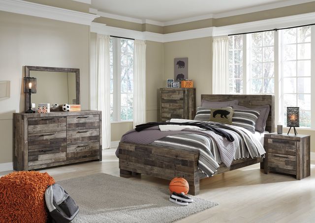Tête de lit à panneaux double double Derekson, brun, Benchcraft® 5