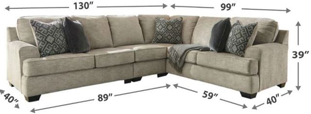 Signature Design by Ashley® Bovarian 3-Piece Stone Sectional 3