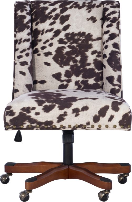 Linon Draper Brown And White Cow Print Office Chair Lichti S TV   94d28ad0 070d 4b69 Af81 1b080799b6ce 