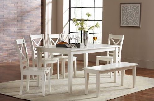 Jofran Inc. Simplicity White Rectangle Dining Table 4