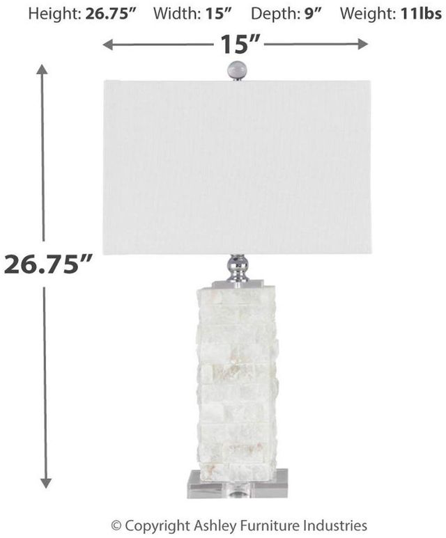 Signature Design by Ashley® Malise White Alabaster Table Lamp 2