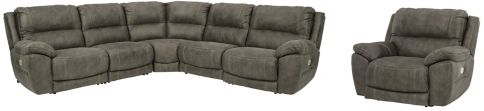 Signature Design by Ashley® Cranedall 6-Piece Quarry Living Room Set with Power Reclining Sectional
