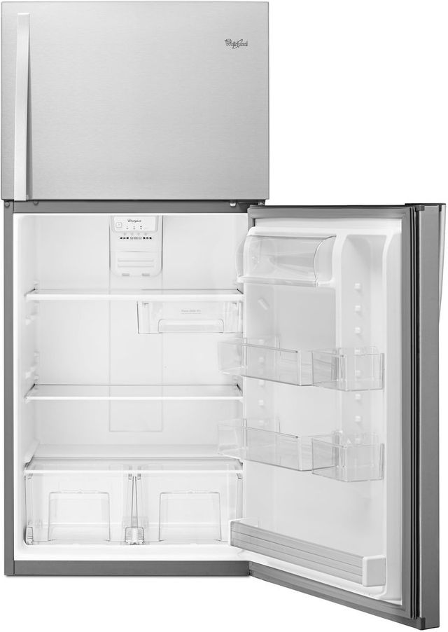 Whirlpool® 19.2 Cu. Ft. Monochromatic Stainless Steel Top Freezer Refrigerator 2