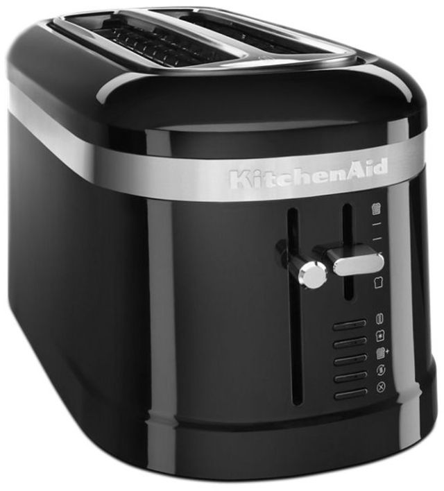 KitchenAid KMT4116OB Onyx Black 4 Slice Long Slot Toaster with High Lift  Lever - 120V