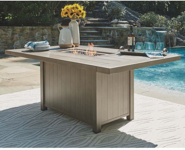 Signature Design by Ashley® Windon Barn Brown Rectangular Fire Pit Table 5