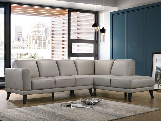 Mia Leather 2 Piece Sectional-0