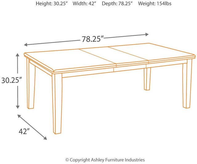 Signature Design by Ashley® Haddigan Dark Brown Dining Extension Table 4