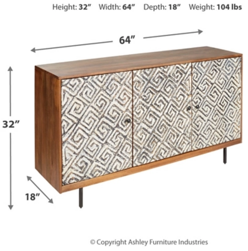 Signature Design by Ashley® Kerrings Brown/Black/White Accent Cabinet 8