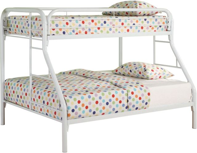 Coaster® Morgan White Twin/Full Bunk Bed-0