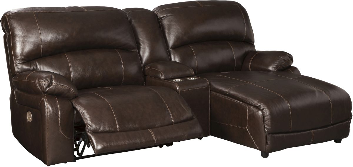Signature Design by Ashley® Hallstrung Chocolate 3-Piece Power Reclining Sectional