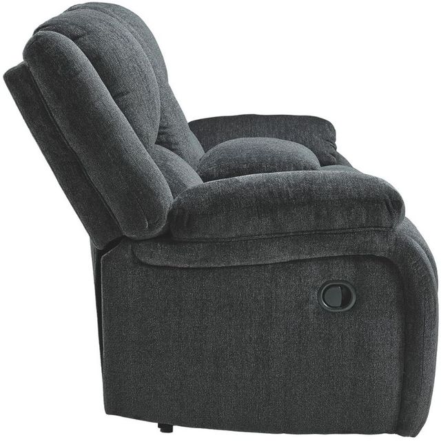Signature Design by Ashley® Draycoll Slate Reclining Loveseat with Console 4