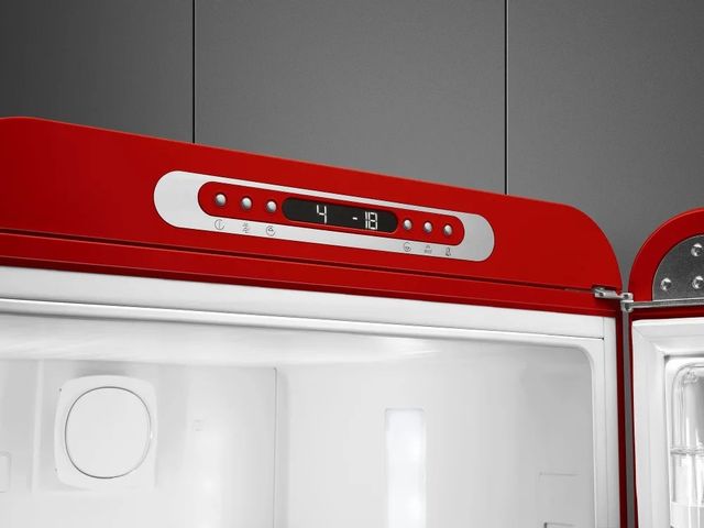 Smeg 50's Retro Style Aesthetic 11.7 Cu. Ft. Red Bottom Freezer Refrigerator 5