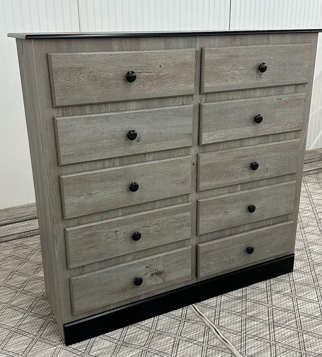 A&H Woodworking 10-Drawer Super Chest in Charcoal