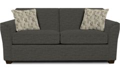 England Furniture Smyrna Full Sleeper in Lucille Charcoal with Upgraded Visco Mattress
