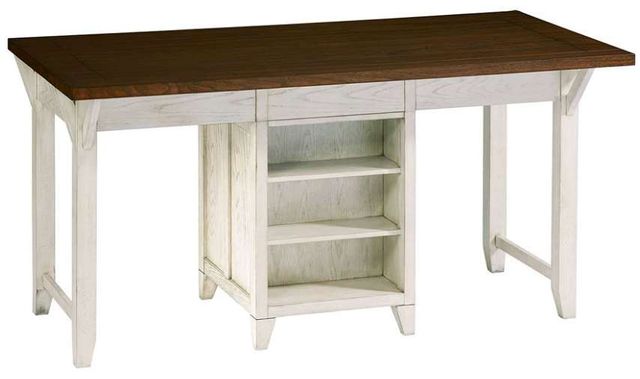 Progressive® Furniture Harbor Cinnamon Counter Table with Antique Cream Base-1
