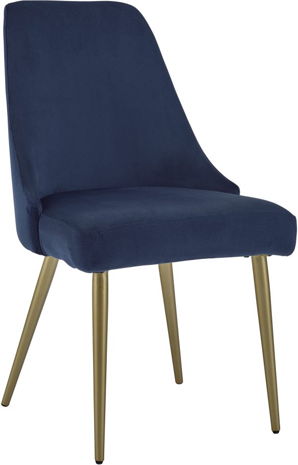 Signature Design by Ashley Wynora Blue Gold Dining Chair Becker