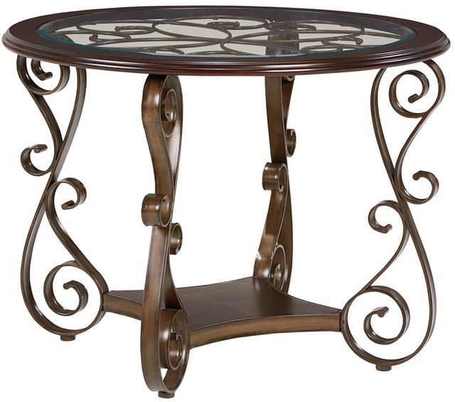 Standard Furniture Bombay Brown Cherry Stain Round Counter Height Table ...